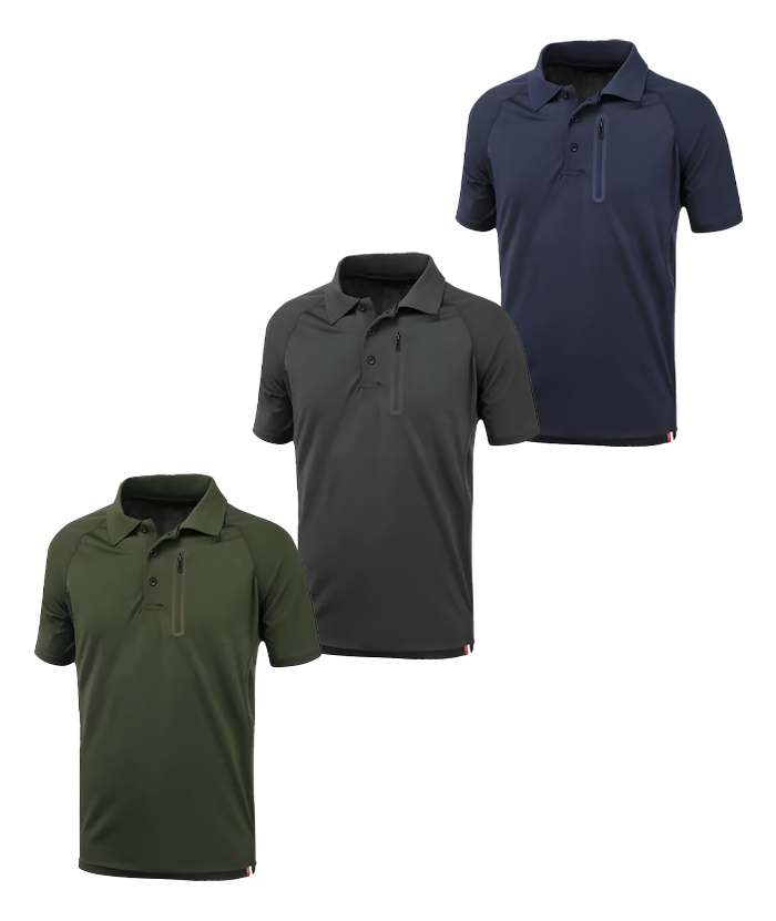 Men's Dri Fit Polo Shirt With Zip Pocket Pack of 3 | Zitysports