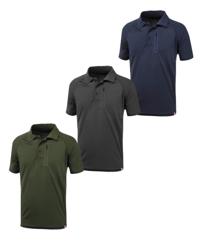 3 Pack Men's Dri-fit Polo Shirt With Zip Pocket-TZUHE00140
