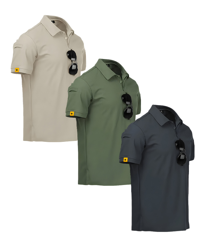 5/3 Pack Men's Solid Color Polo Shirt-TZUHE00105