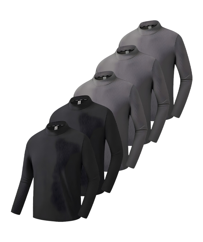 5 Pack Men's Long Sleeve Performance T-Shirt-DZUHE00170