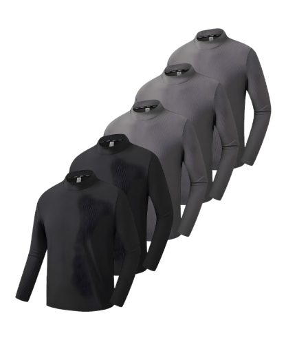 5 Pack Men's Long Sleeve Performance T-Shirt-DZUHE00170