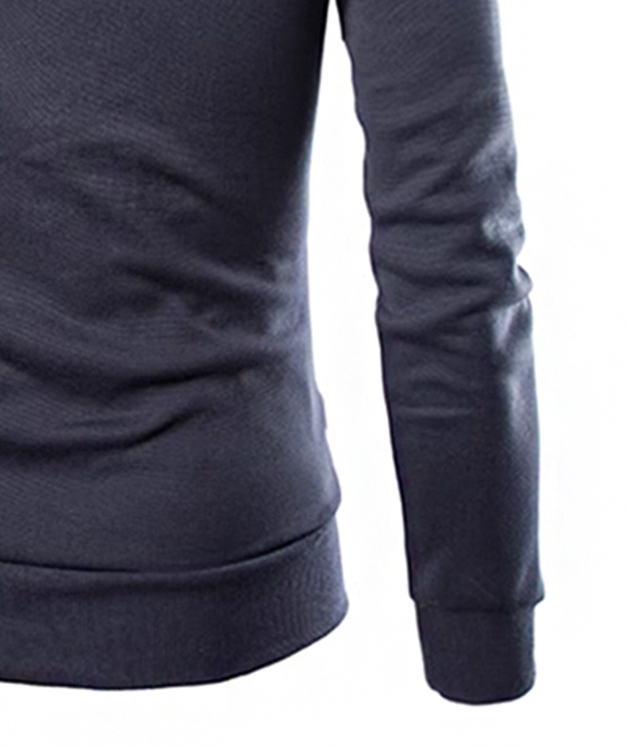 ZITY Men's Button Collar Long Sleeve with Pocket Casual Hoodie-DUMFH05036|Zitysports