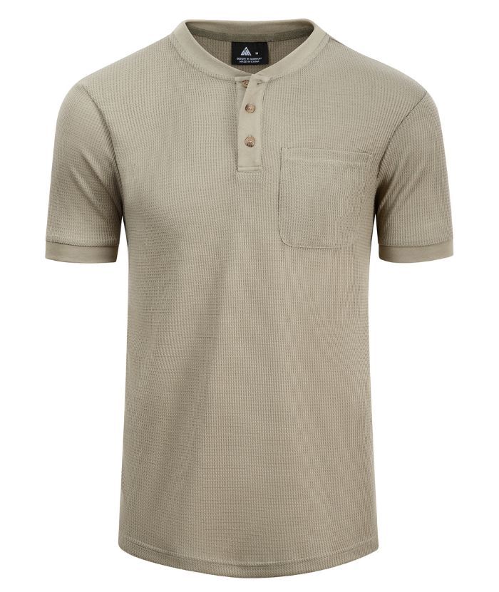 ZITY Men's Slim Fit Button Up Summer T-Shirt-CUMSS01031