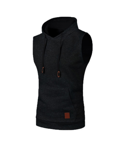 Men's Sleeveless Hooded Sport Vest Casual Hoodie-ZPK007596 | Zitysports