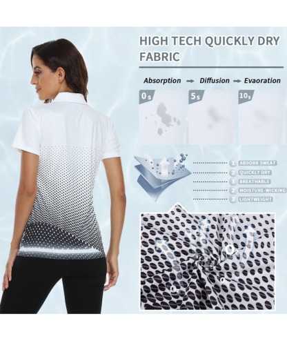 ZITY Women's Tennis Button-Up Short Sleeve Fast Dry Polo Shirt-ZPK001220 | Zitysports