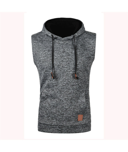 Men's Sleeveless Hooded Sport Vest Casual Hoodie-ZPK007596 | Zitysports