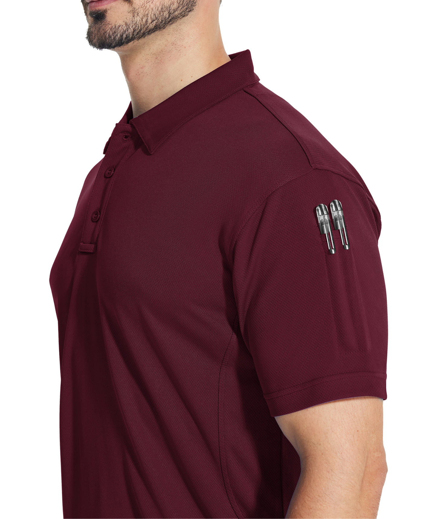 ZITY Men's Slim Fit Button Up Golf Polo Shirt-CUMPO03930