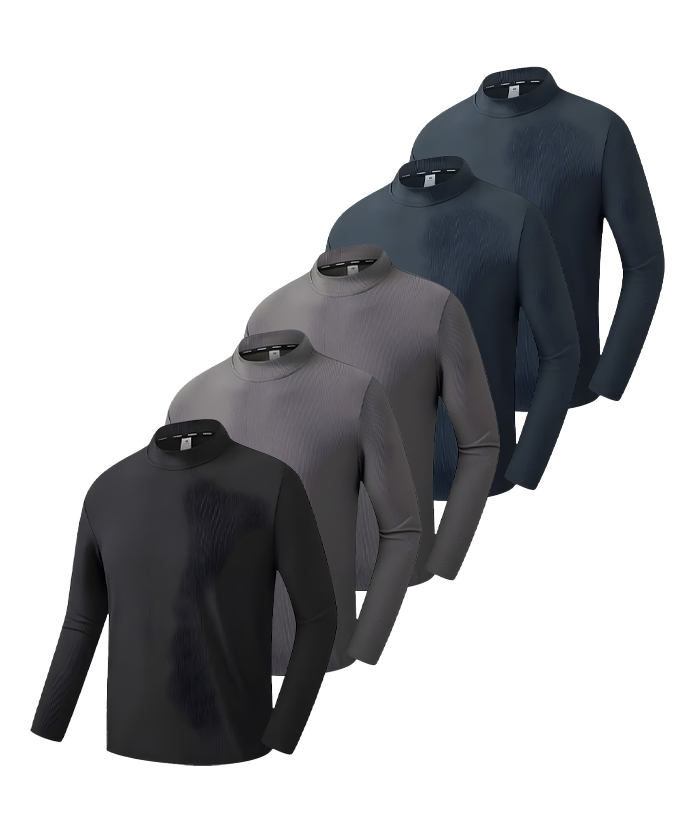 5 Pack Men's Long Sleeve Performance T-Shirt-DZUHE00170