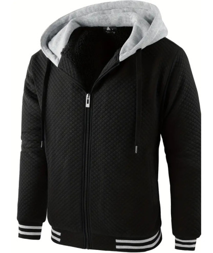 ZITY Men's Long Sleeve Fleece Sherpa Lined Heavyweight Hoodie-ZPK005616 | Zitysports