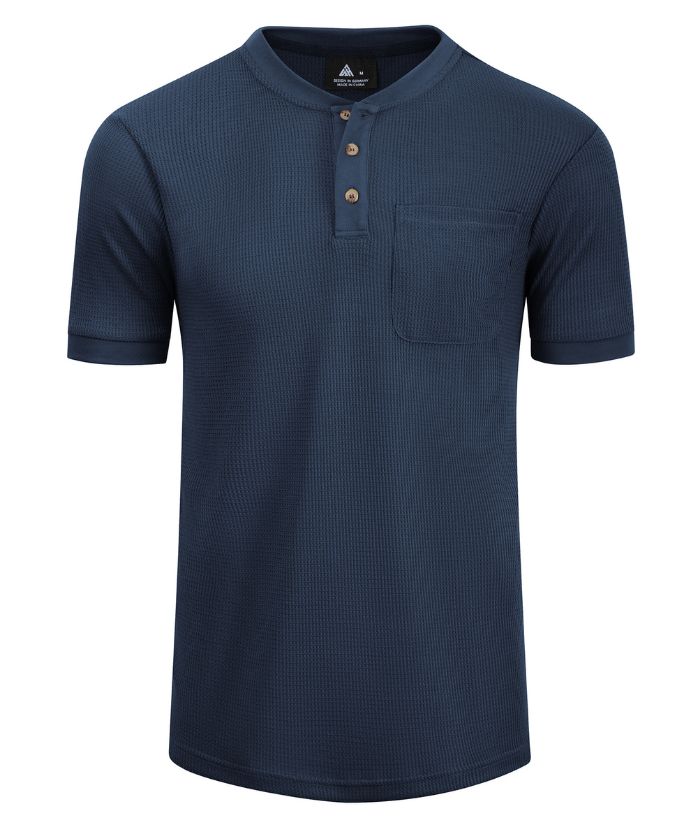 ZITY Men's Slim Fit Button Up Summer T-Shirt-CUMSS01031