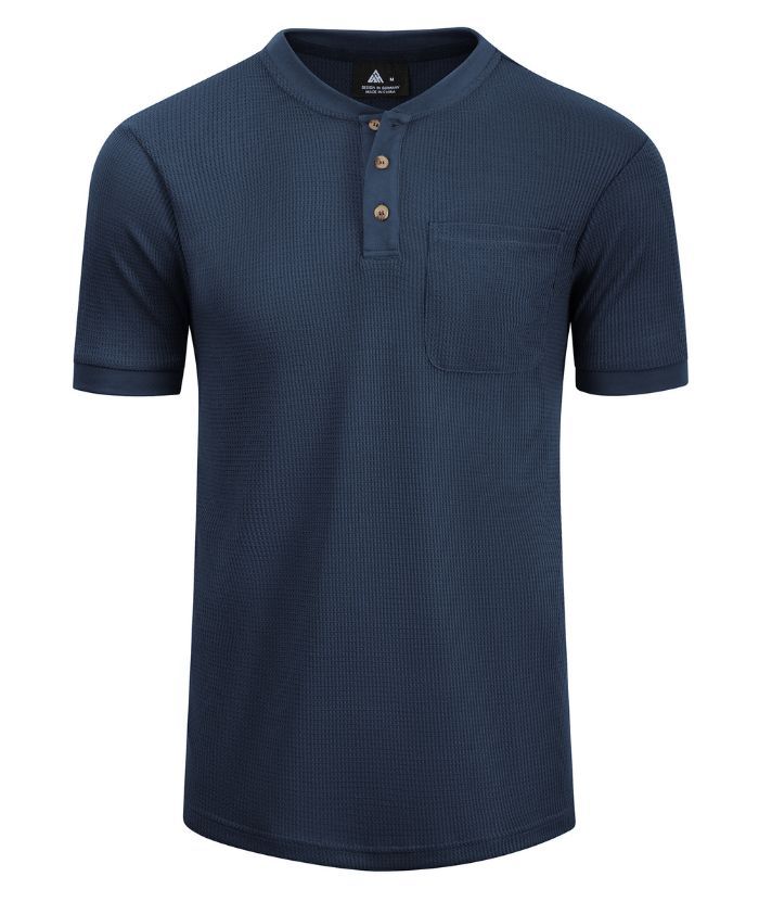 ZITY Men's Slim Fit Button Up Summer T-Shirt-CUMSS01031