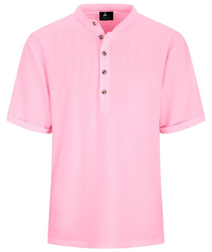 ZITY Men's Dri Fit Summer Henley T-Shirt-CUMSS01288