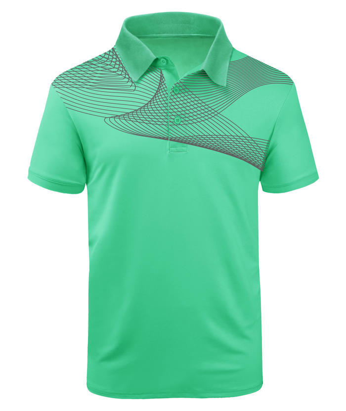 ZITY Men's Printed Dri Fit Performance Polo Shirt-CEMPO01866