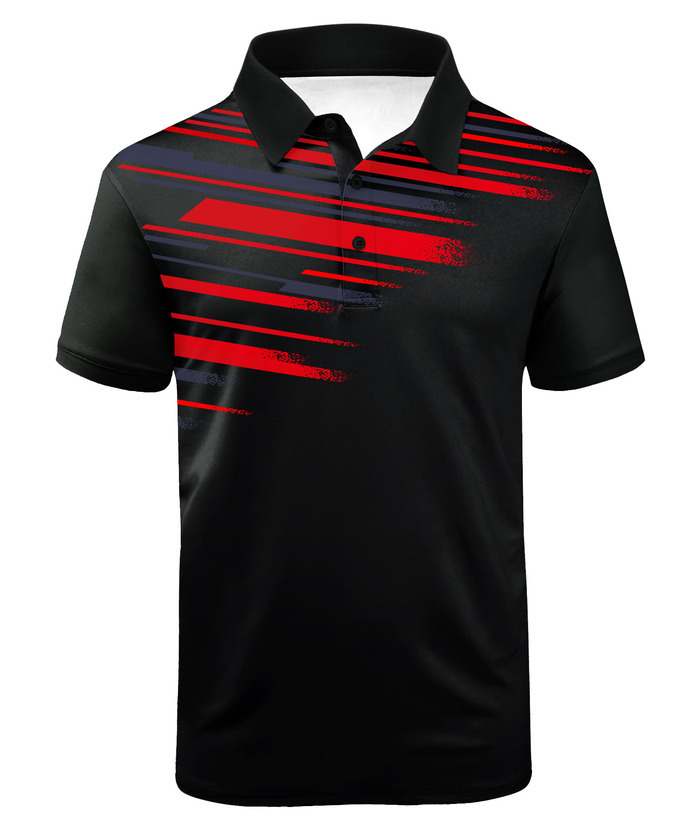 ZITY Men's Short Sleeve Color Block Striped Sports Casual Polo Shirt-ZPK004272 | Zitysports