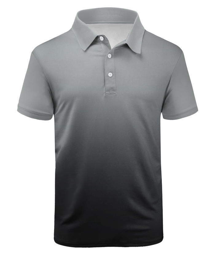 ZITY Men's Summer Dri Fit Gradient Golf Polo Shirt-CFMPO00034