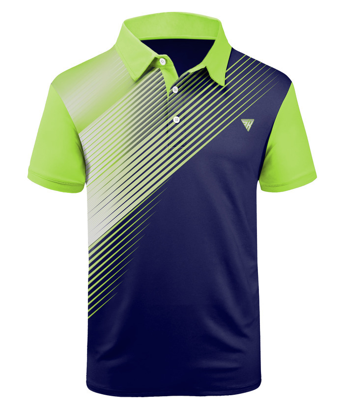 ZITY Men's Moisture Wicking Quick Dry Short Sleeve Print Golf Polo Shirt-APOH700045 | Zitysports