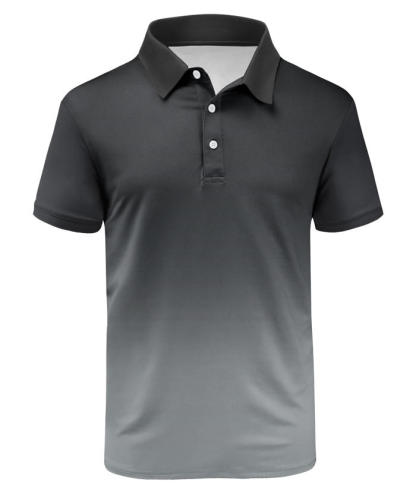 ZITY Men's Summer Dri Fit Gradient Golf Polo Shirt-CFMPO00034