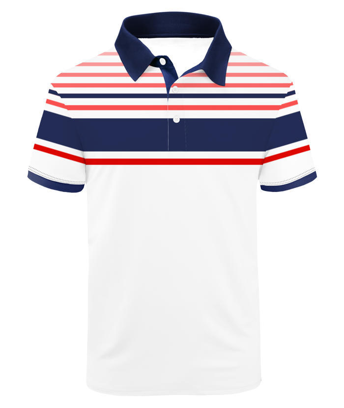 ZITY Men's Striped Color Block Dri Fit Polo Shirt-APOH700052