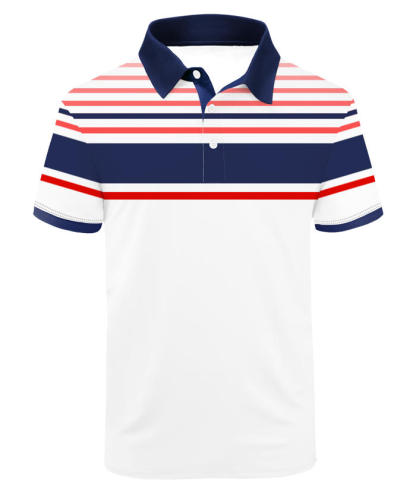 ZITY Men's Striped Color Block Dri Fit Polo Shirt-APOH700052