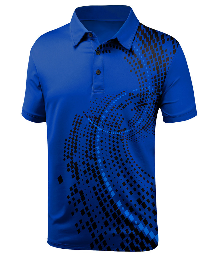 ZITY Men's Printed Sportswear Short Sleeve Fast Dry Outdoor Polo-ZPK000878 | Zitysports