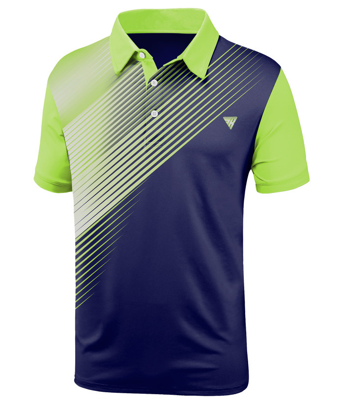ZITY Men's Moisture Wicking Quick Dry Short Sleeve Print Golf Polo Shirt-APOH700045 | Zitysports