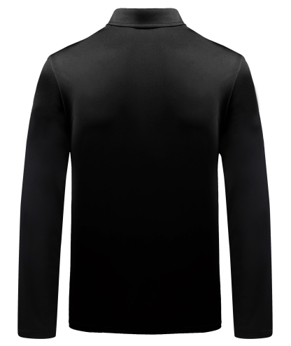 ZITY Men's Button Up Long Sleeve Slim Fit Polo Shirt-CUMLP01195