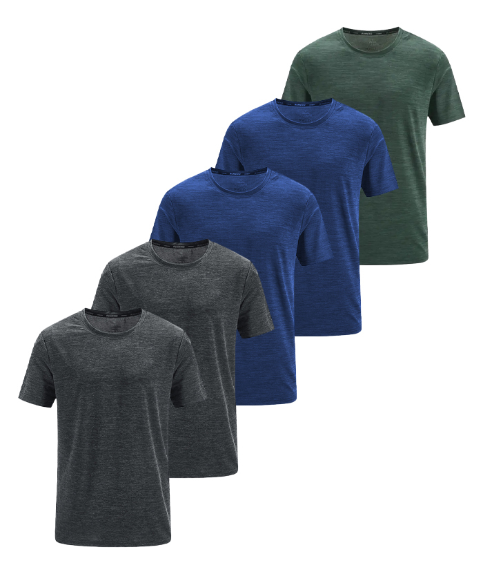Men's Summer Dri Fit Sports T-Shirt Pack of 5 | Zitysports