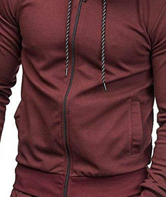 ZITY Men's Full-Zip Long Sleeve Workout Slim Fit Outdoor Hoodie-DUMFH04985|Zitysports