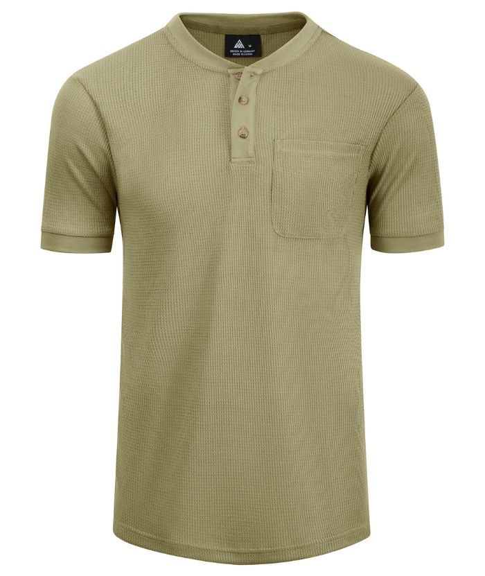 ZITY Men's Slim Fit Button Up Summer T-Shirt-CUMSS01031