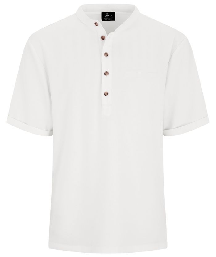 ZITY Men's Dri Fit Summer Henley T-Shirt-CUMSS01288