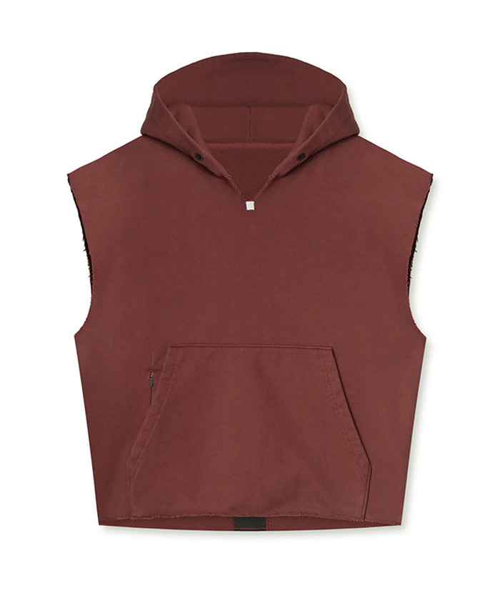 ZITY Men's multi-pocket Sleeveless Pullover Hoodie-DUMHD05487