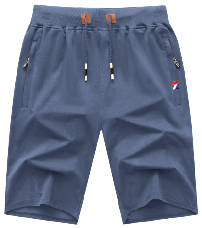 ZITY Men's Zipper Pocket Drawstring Elastic Waist Casual Shorts-AASSY0002