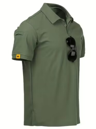 G Unisex Outdoor Quick-Dry Stretch Tactical Polo T-Shirt Short-Sleeve Training Tee