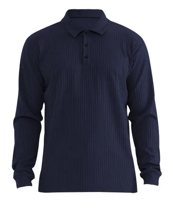 Zity Long Sleeve Knit Polo Shirt