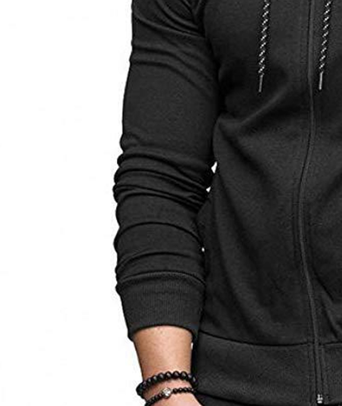 ZITY Men's Full-Zip Long Sleeve Workout Slim Fit Outdoor Hoodie-DUMFH04985|Zitysports
