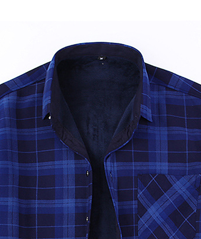 ZITY Men's Slim Fit Long Sleeve Plaid Shirt-DUMJA05351|Zitysports