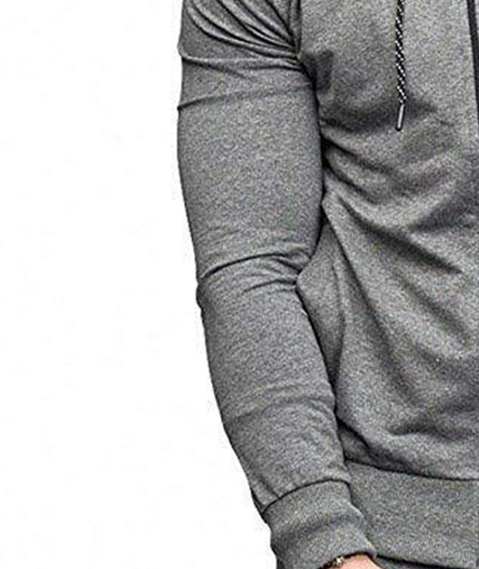ZITY Men's Full-Zip Long Sleeve Workout Slim Fit Outdoor Hoodie-DUMFH04985|Zitysports