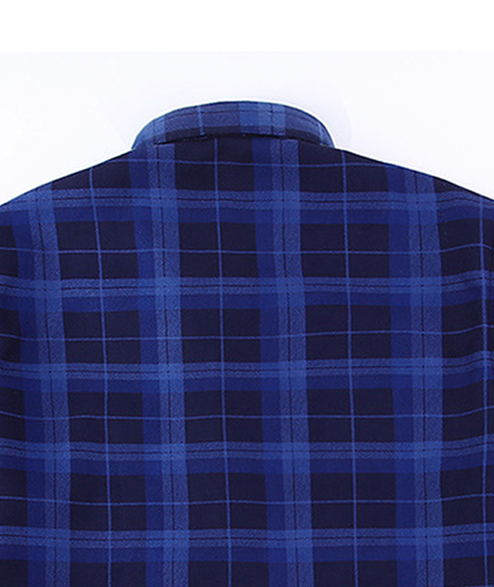 ZITY Men's Slim Fit Long Sleeve Plaid Shirt-DUMJA05351|Zitysports