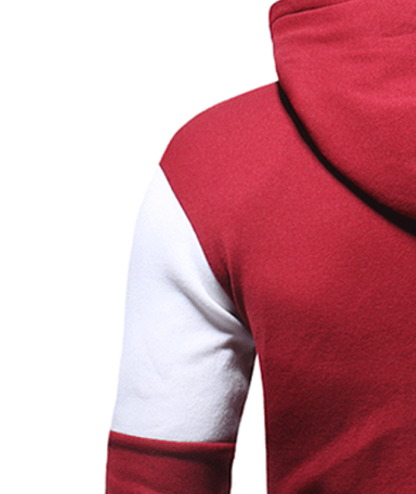 ZITY Men's Long Sleeve Color Block with Pocket Casual Hoodie-DUMHD05001|Zitysports