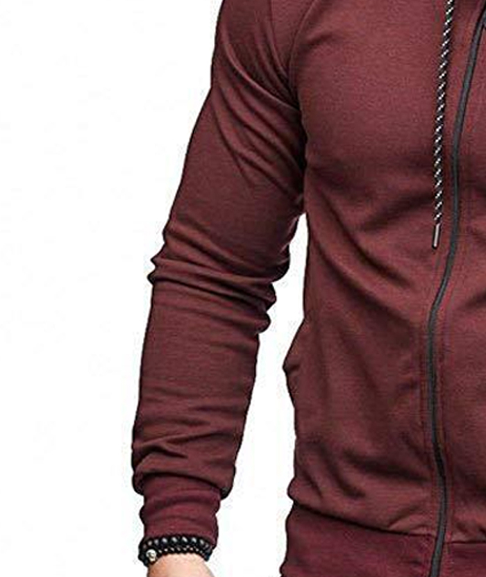 ZITY Men's Full-Zip Long Sleeve Workout Slim Fit Outdoor Hoodie-DUMFH04985|Zitysports