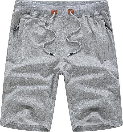 ZITY Men's Zipper Pocket Drawstring Elastic Waist Casual Shorts-AASSY0002
