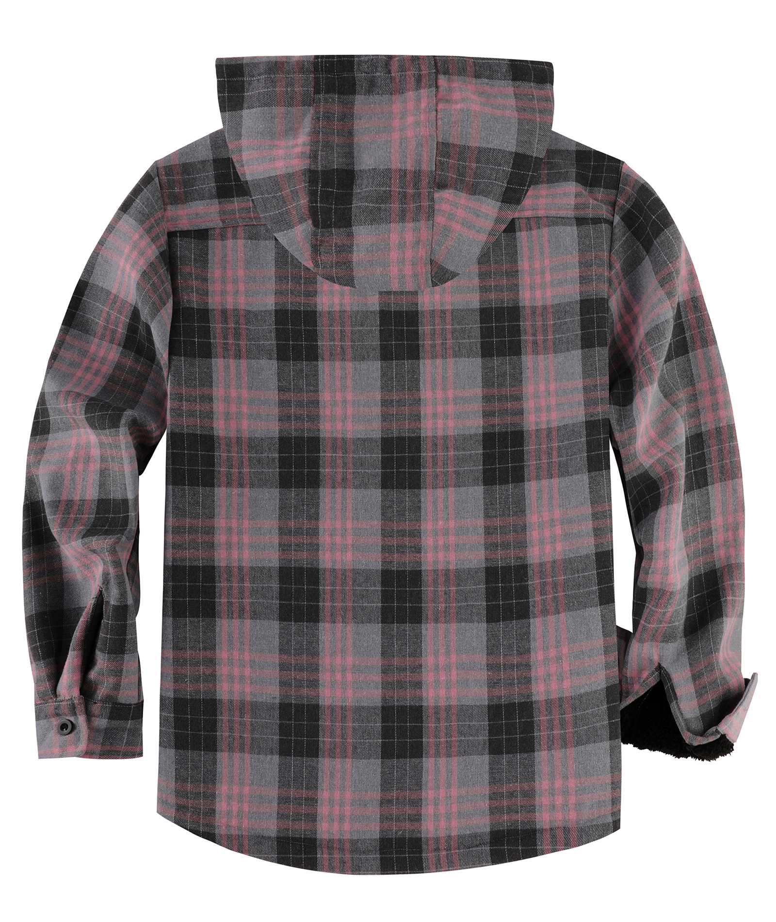 ZITY Men's Autumn Winter Plaid Thick Sherpa Line Hoodie-CUMJA05731