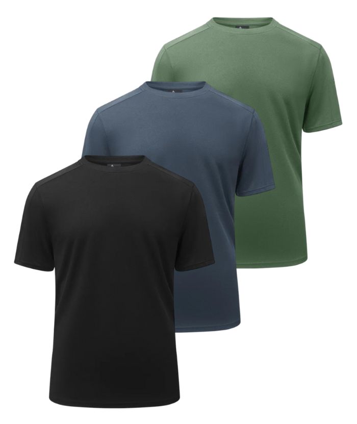 3 Pack Men's Dri-fit Workout Athletic T-Shirt-TZUHE00129