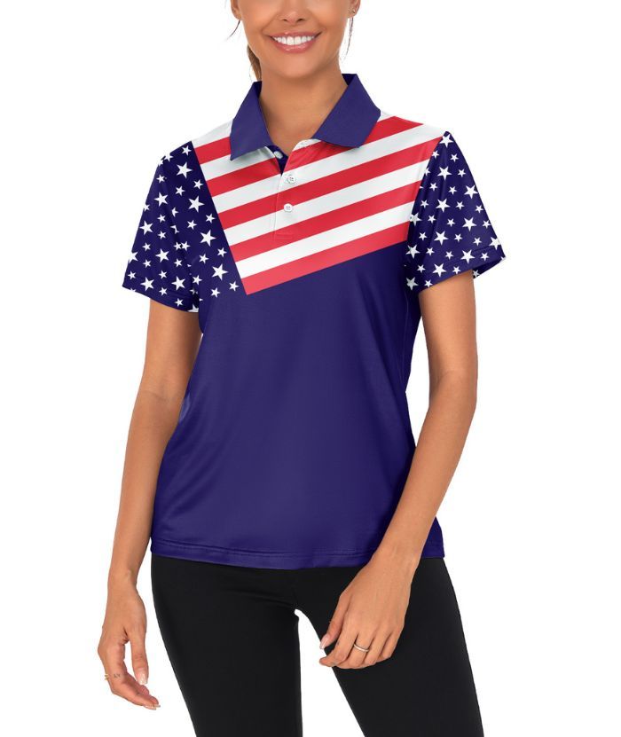 Wholesale Women's Dri Fit Spiral Pattern Golf Polo Shirt | Zitysports