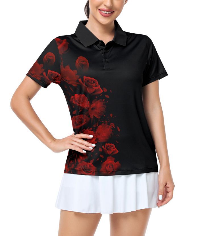 Wholesale Women's Dri Fit Spiral Pattern Golf Polo Shirt | Zitysports