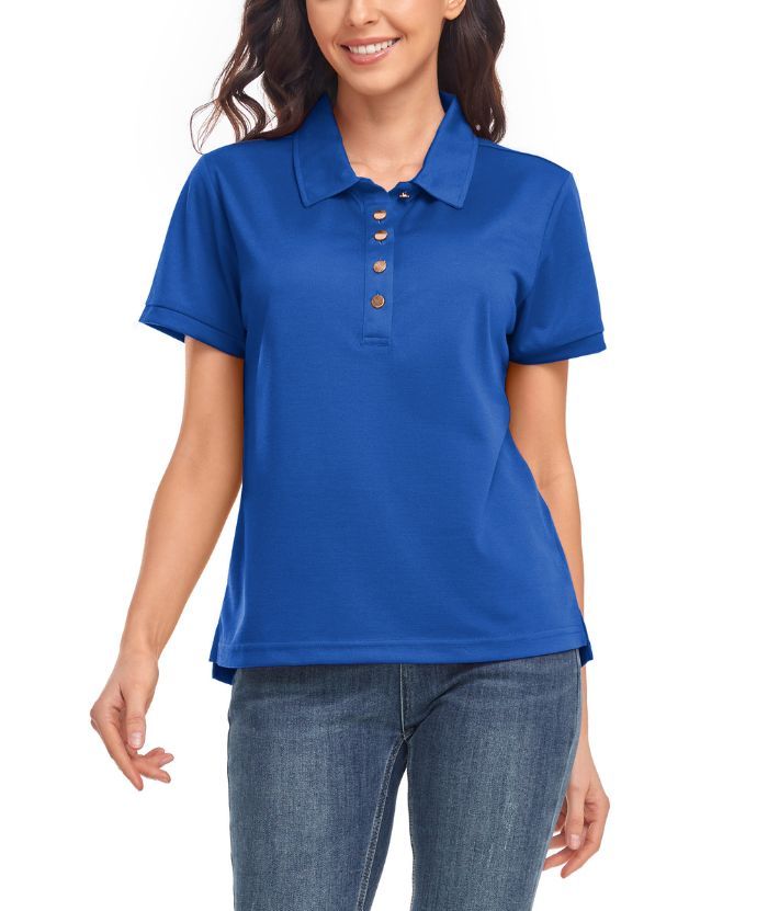 ZITY Women's Summer Slim Fit Casual Golf Polo Shirt-CUWPO01445