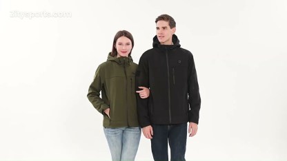 Unisex Waterproof Hooded 10 Heating Zones Heated Jacket-2312