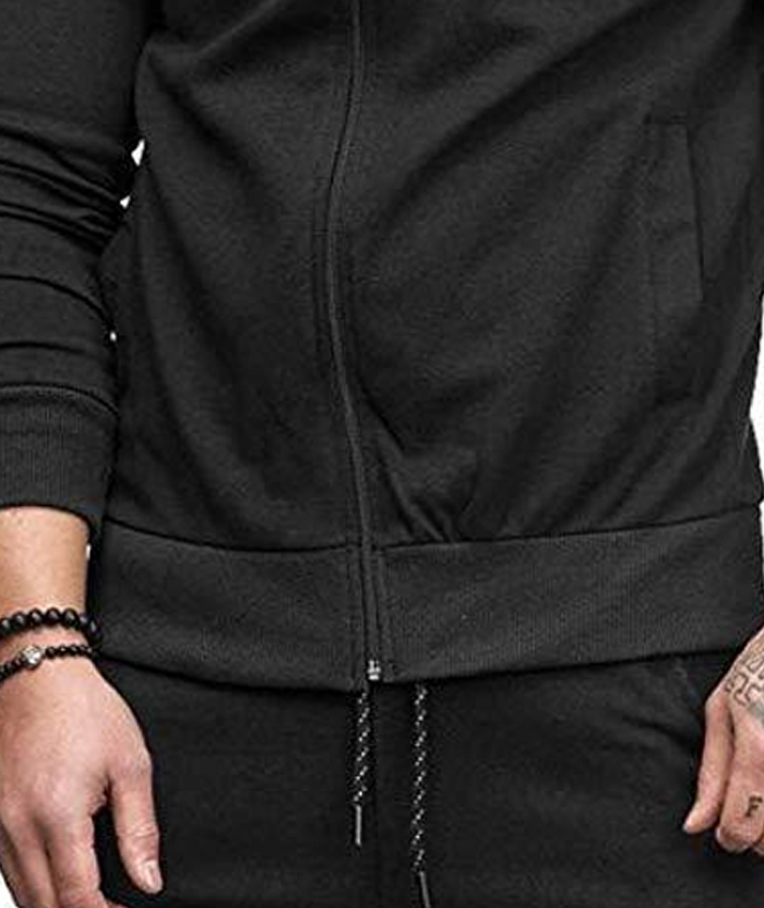 ZITY Men's Full-Zip Long Sleeve Workout Slim Fit Outdoor Hoodie-DUMFH04985|Zitysports