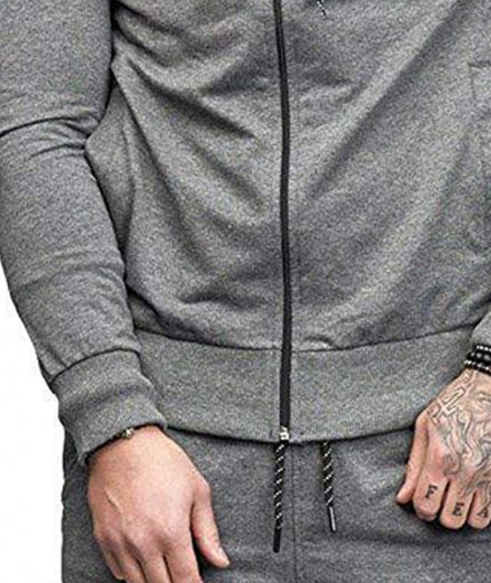 ZITY Men's Full-Zip Long Sleeve Workout Slim Fit Outdoor Hoodie-DUMFH04985|Zitysports