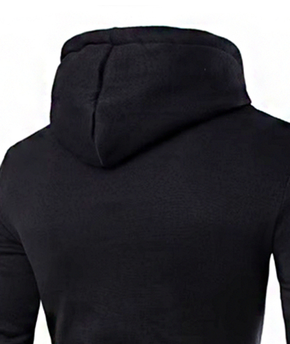 ZITY Men's Button Collar Long Sleeve with Pocket Casual Hoodie-DUMFH05036|Zitysports